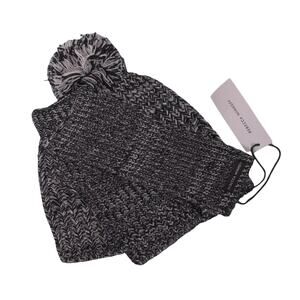 Rebecca Minkoff Marled Beanie & Arm Warmer Set In Black - NWT